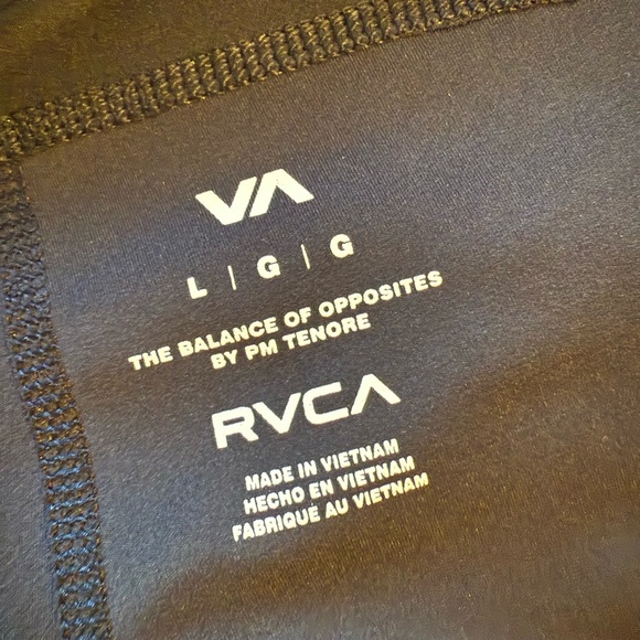 RVCA Charcoal Gray Performance Leggings Size Large Mens - Picture 5 of 6